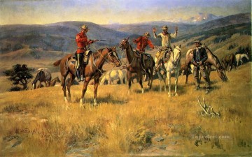 When Law Dulls the Edge of Chance western American Charles Marion Russell Oil Paintings
